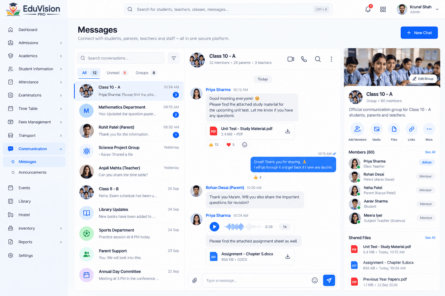 EduVision — Chat & Collaboration